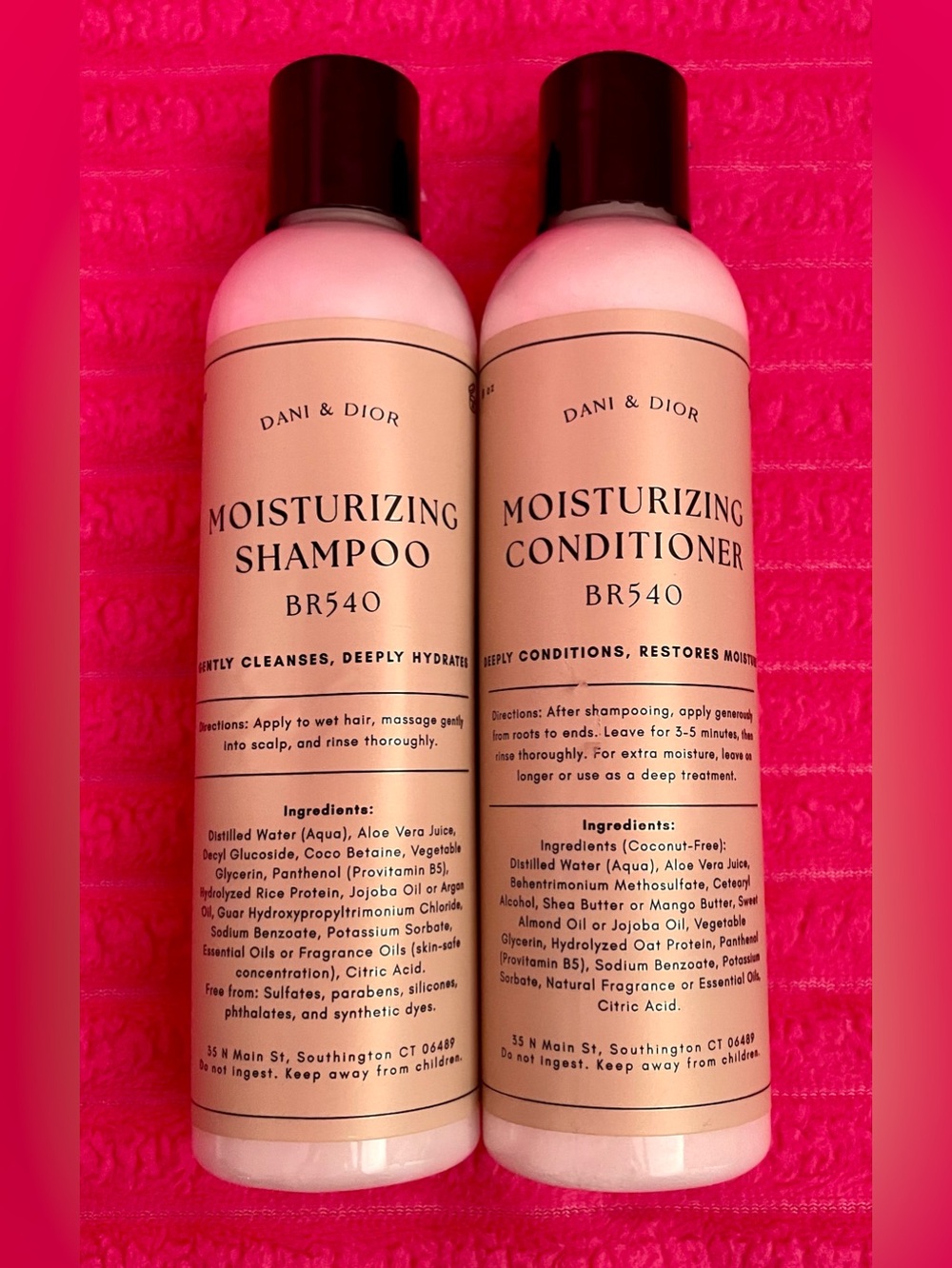 NWT Dani & Dior BR 540 Moisture Shampoo & Conditioner Set BR540 8oz